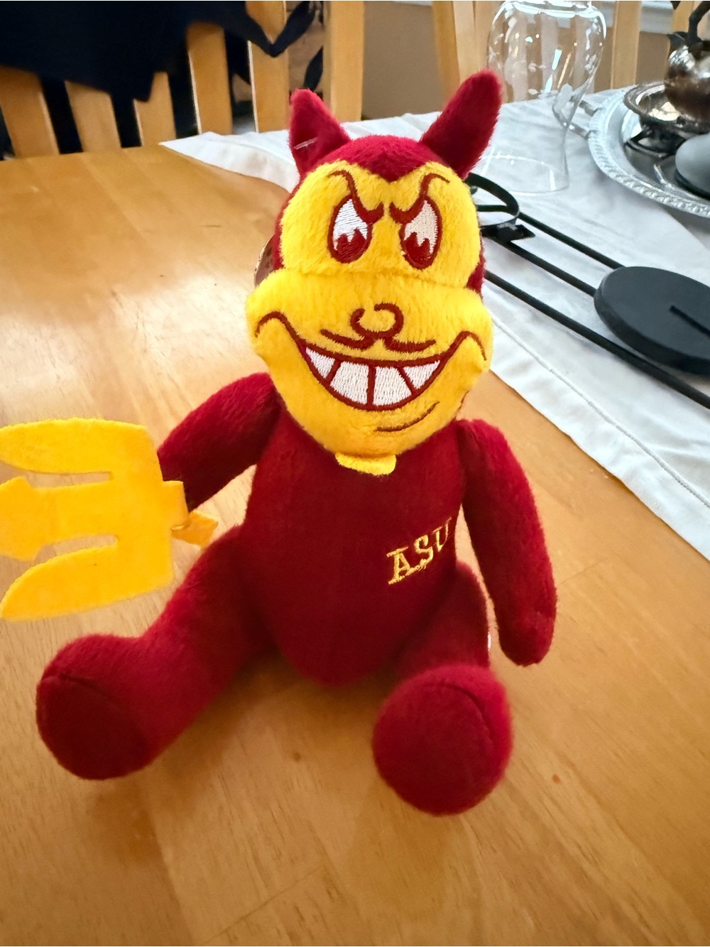 #ASUVSunDevil Plush #Mascot- Red and Yellow Plush